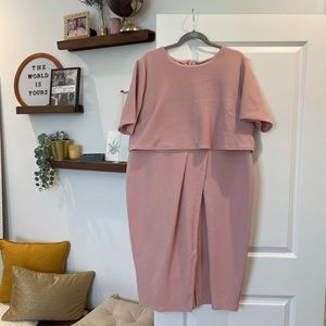 ASOS Curve structured short sleeved dress